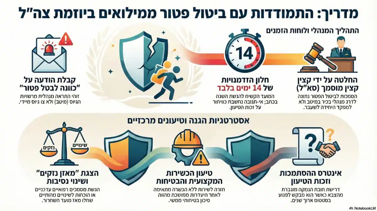ביטול פטור ביוזמת צהל